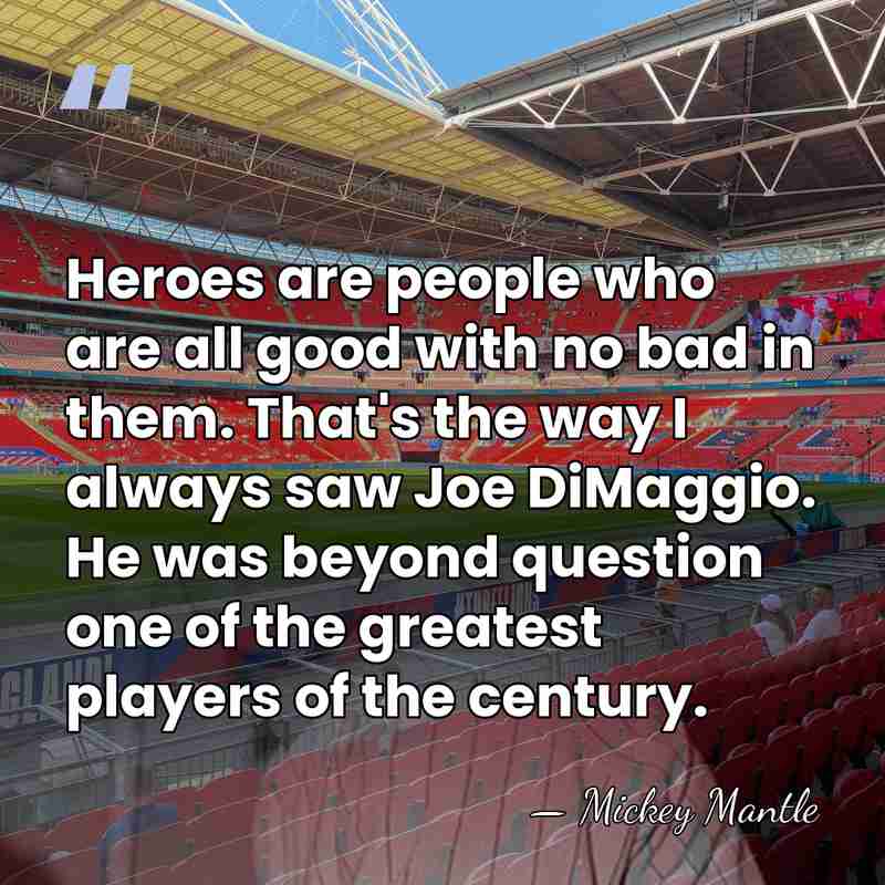 Heroes are people who are all good with no bad in them.&hellip; - Mickey Mantle