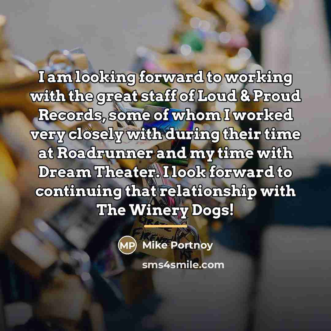 “I am looking forward to working with the great staff…” quote by Mike Portnoy