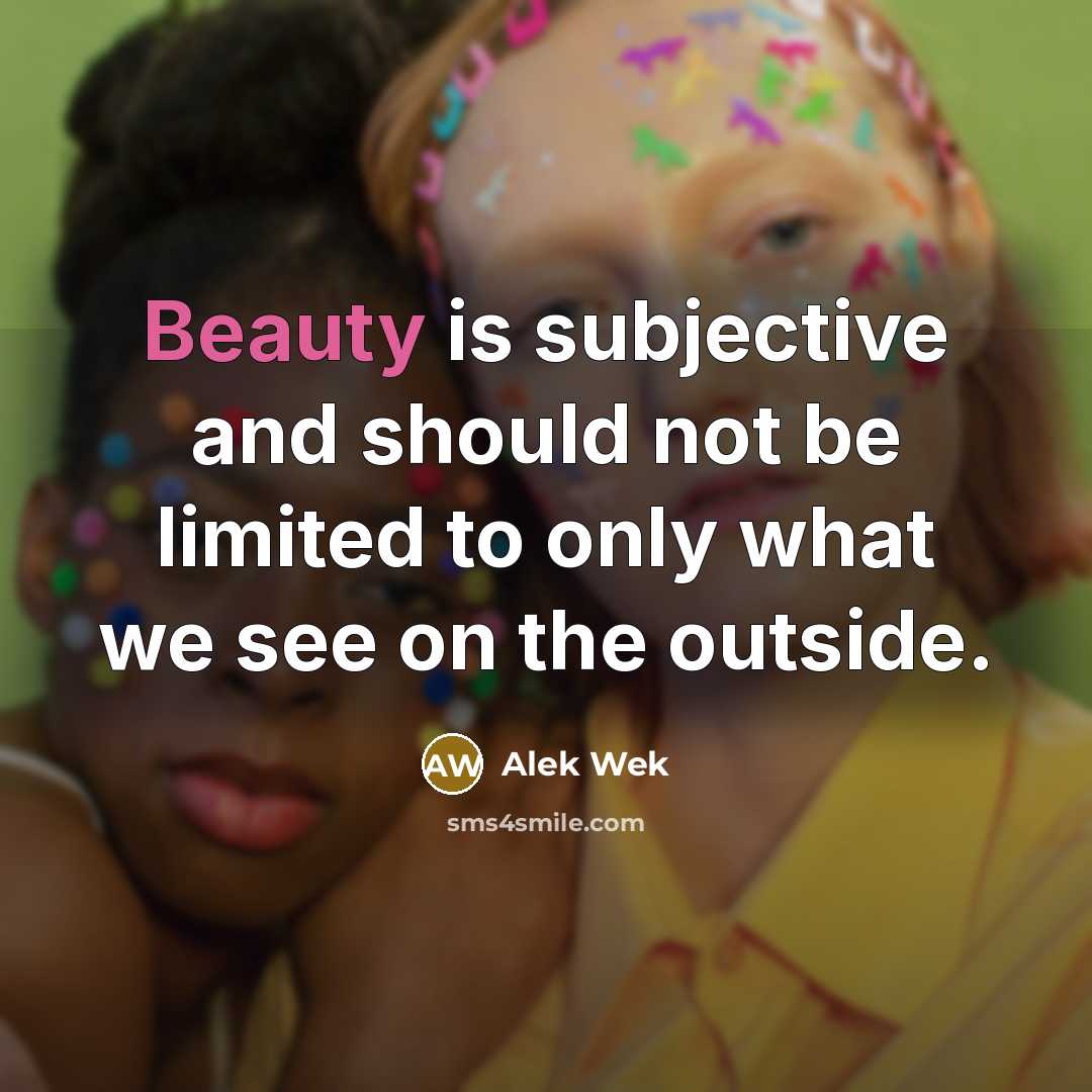“Beauty is subjective and should not be limited to only…” quote by Alek Wek
