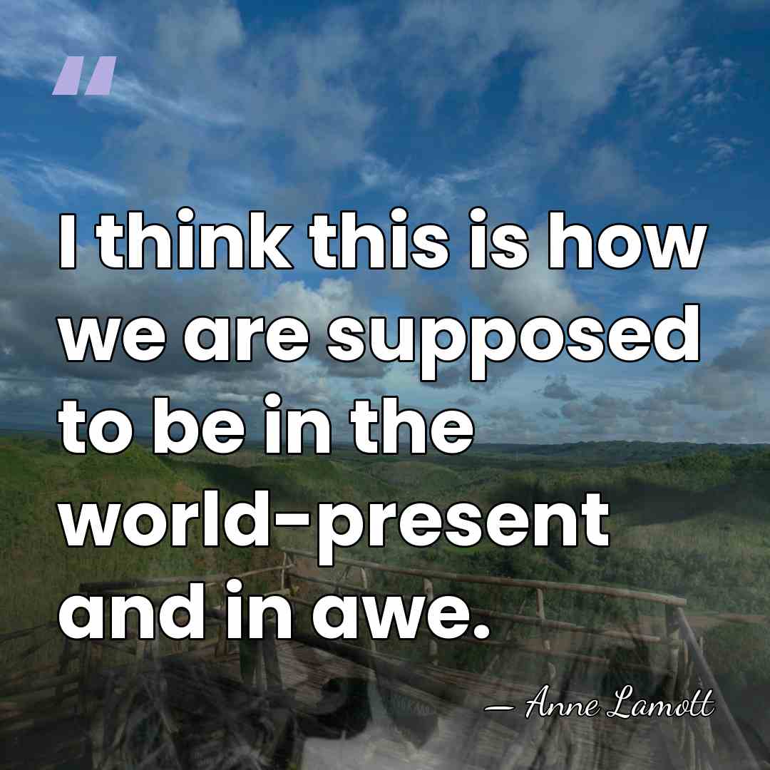 I think this is how we are supposed to be in the&hellip; - Anne Lamott