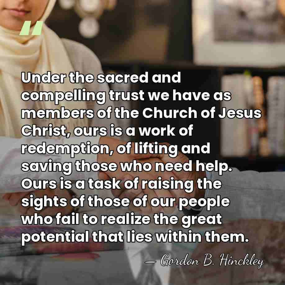 Under the sacred and compelling trust we have as members of the&hellip; - Gordon B. Hinckley