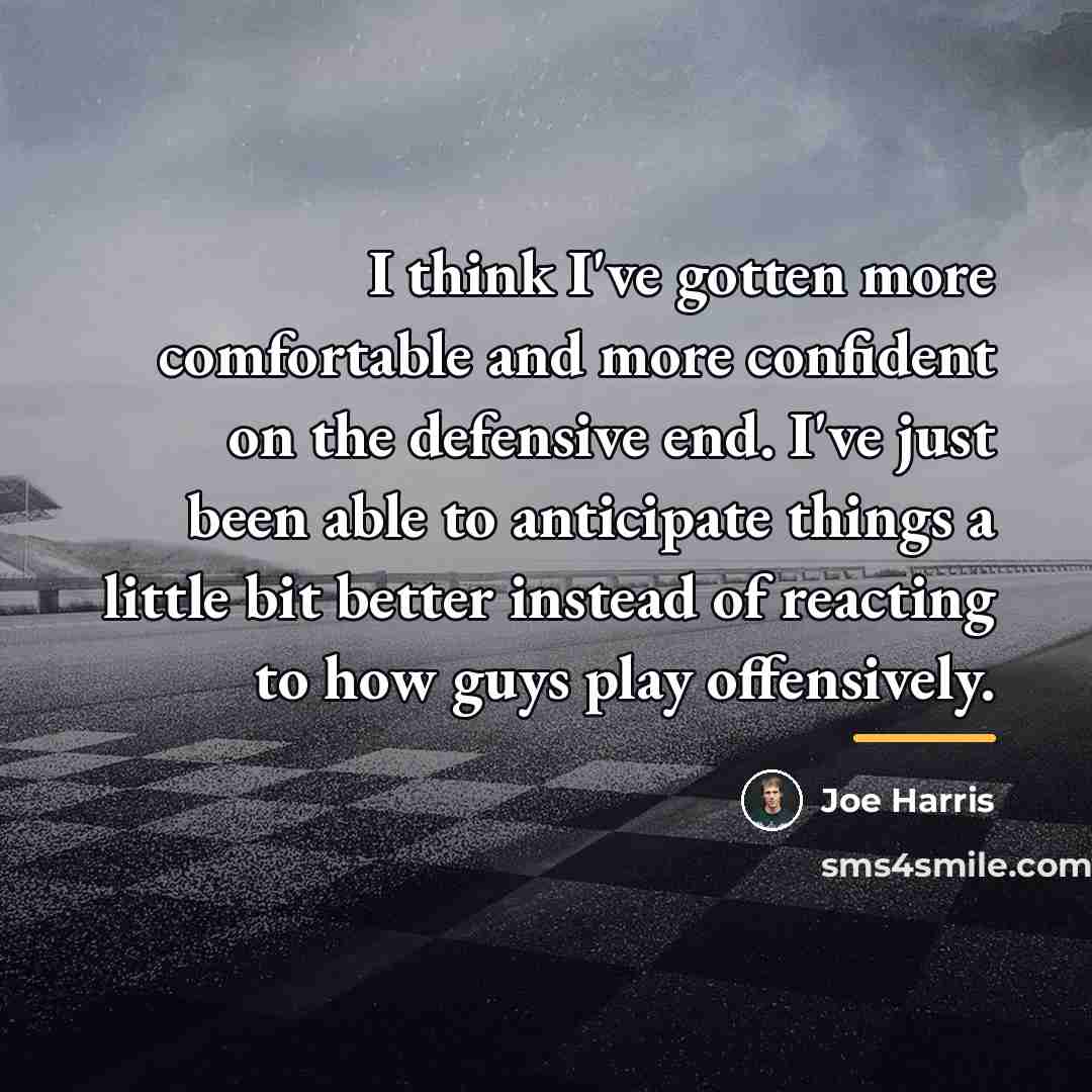 “I think I've gotten more comfortable and more confident on…” quote by Joe Harris
