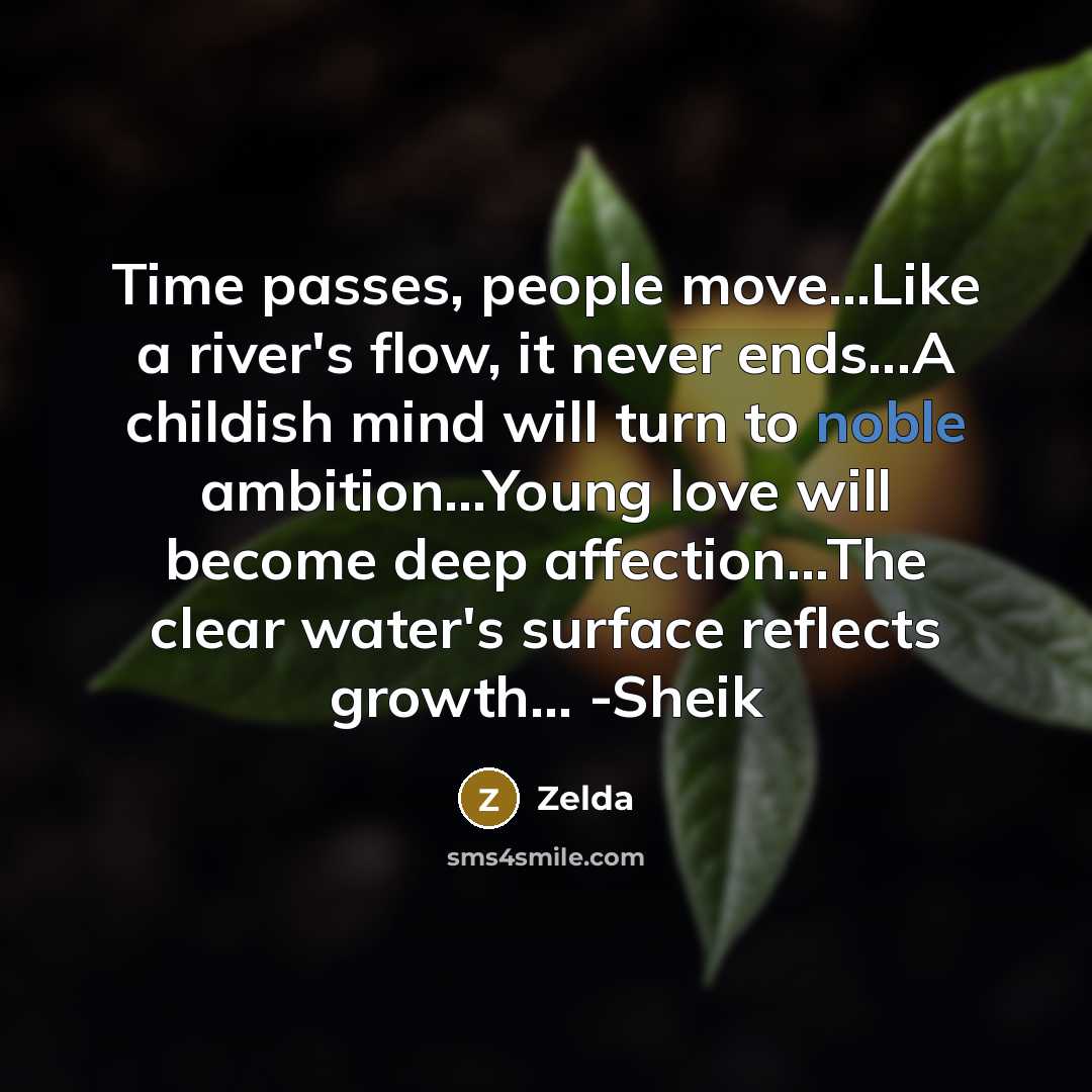 “Time passes, people move...Like a river's flow, it never ends...A…” quote by Zelda