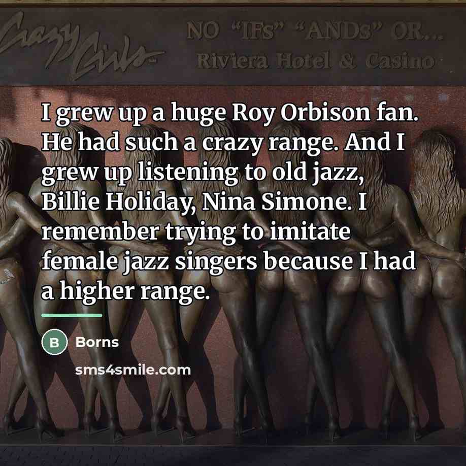 “I grew up a huge Roy Orbison fan. He had…” quote by Borns