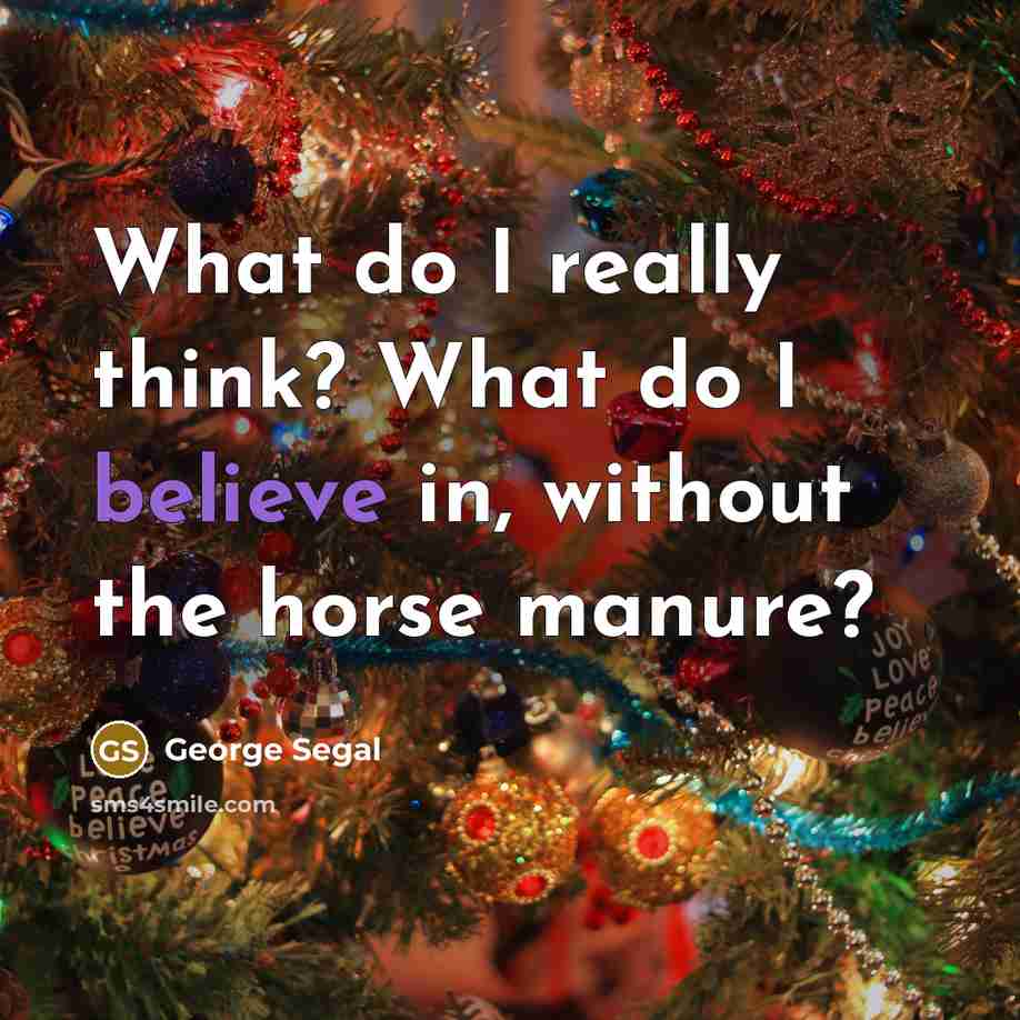 “What do I really think? What do I believe in,…” quote by George Segal