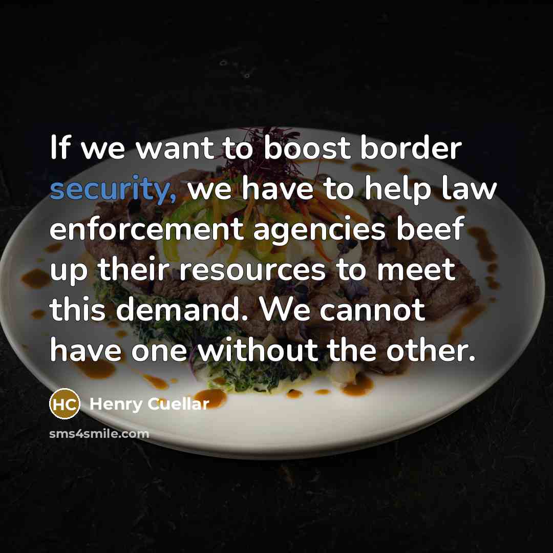 “If we want to boost border security, we have to…” quote by Henry Cuellar