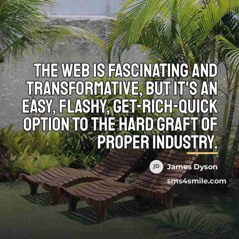 “The Web is fascinating and transformative, but it's an easy,…” quote by James Dyson