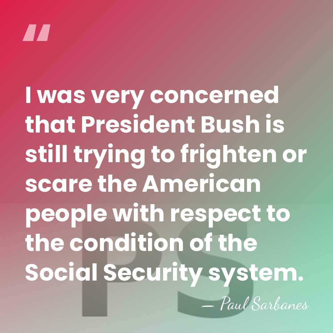 I was very concerned that President Bush is still trying to frighten&hellip; - Paul Sarbanes
