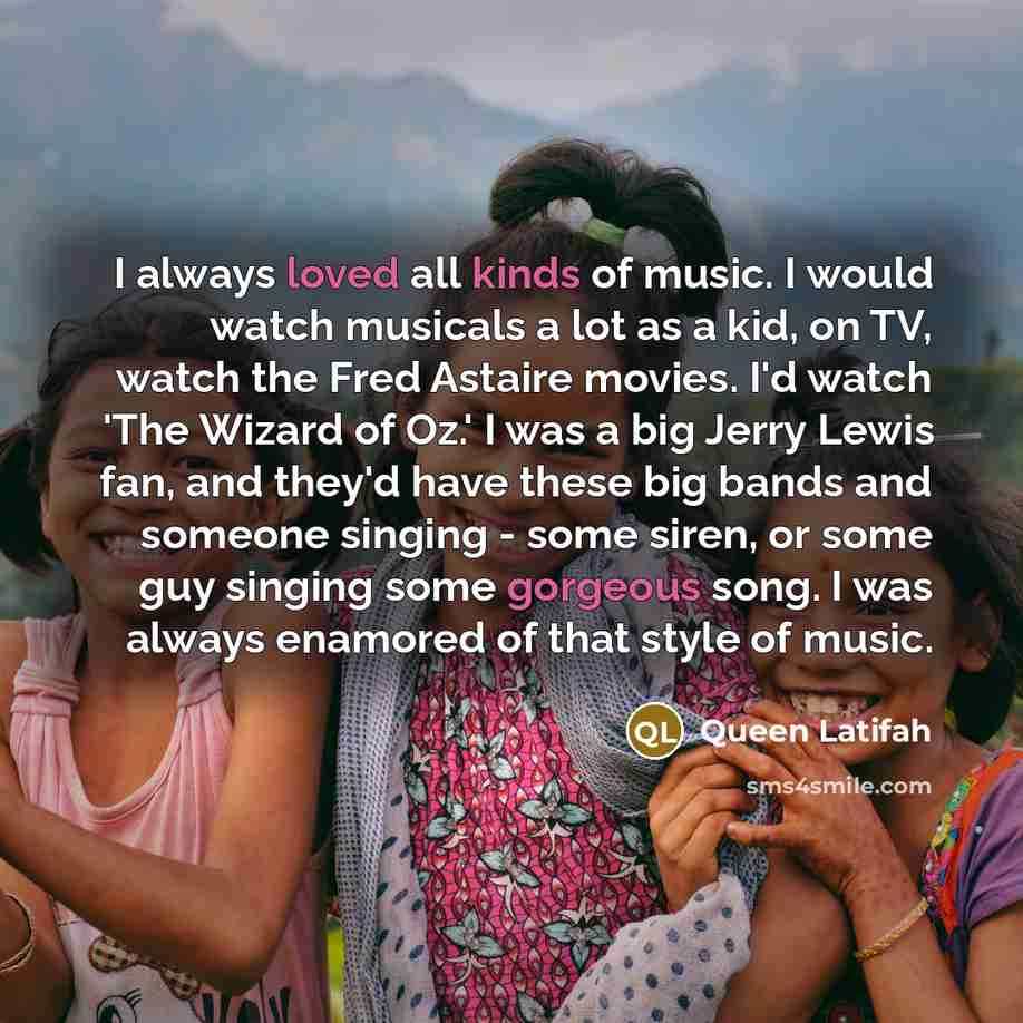 “I always loved all kinds of music. I would watch…” quote by Queen Latifah