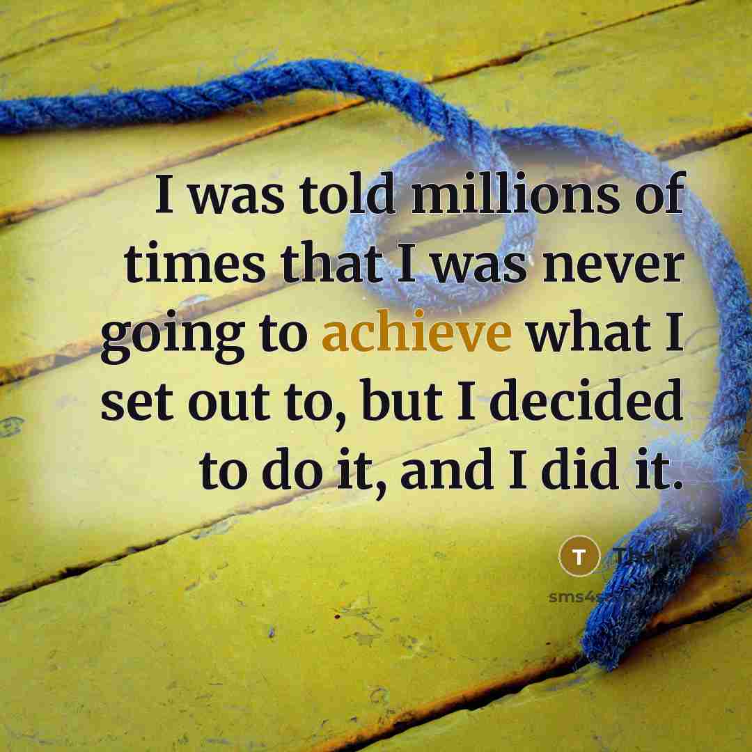 “I was told millions of times that I was never…” quote by Thalia