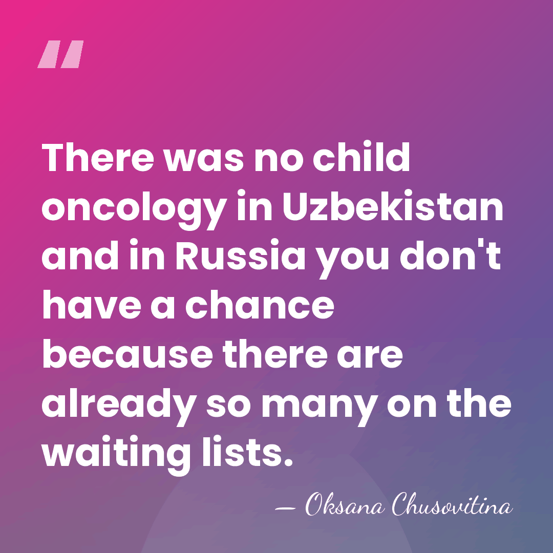 There was no child oncology in Uzbekistan and in Russia you don't&hellip; - Oksana Chusovitina