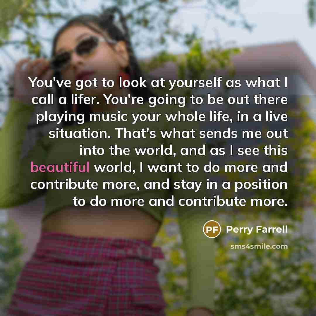 “You've got to look at yourself as what I call…” quote by Perry Farrell