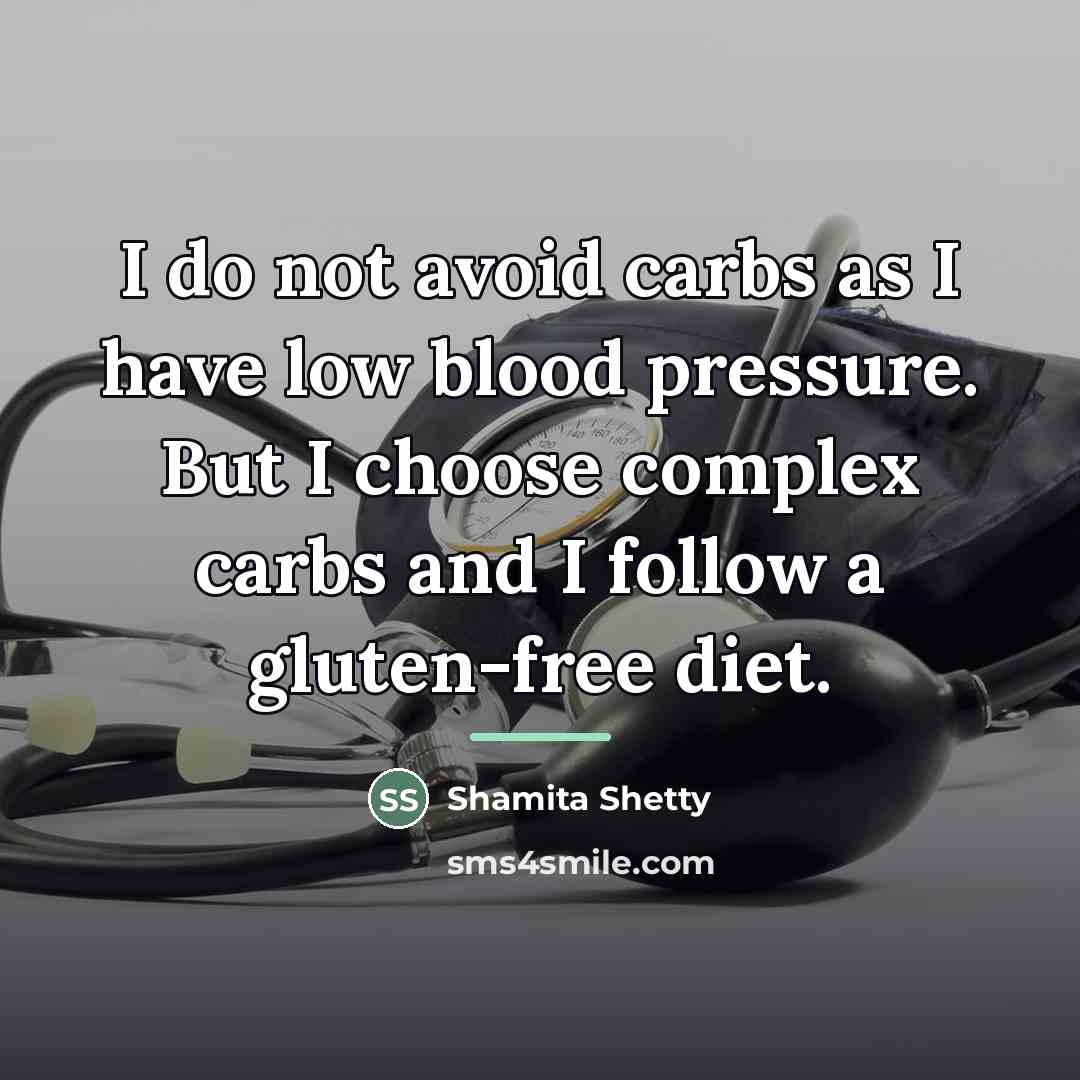 “I do not avoid carbs as I have low blood…” quote by Shamita Shetty