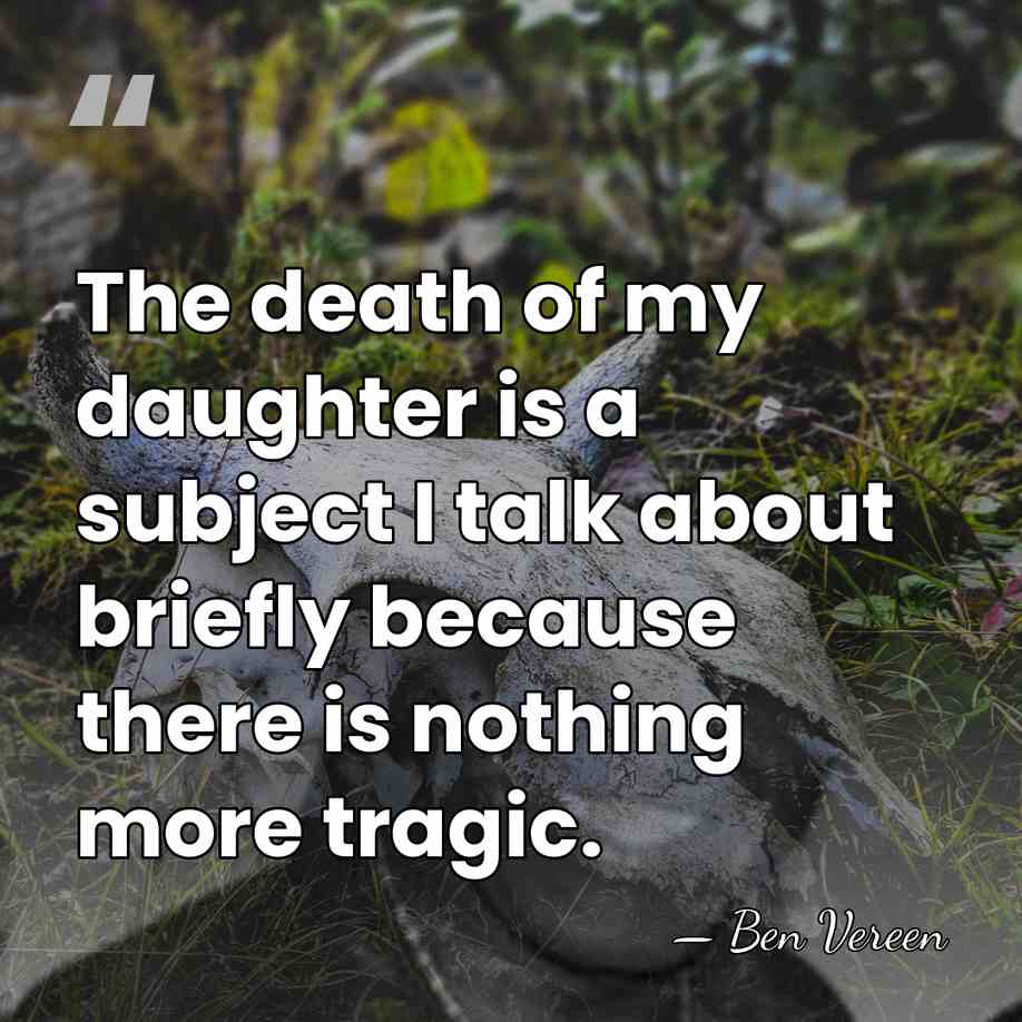 The death of my daughter is a subject I talk about briefly&hellip; - Ben Vereen
