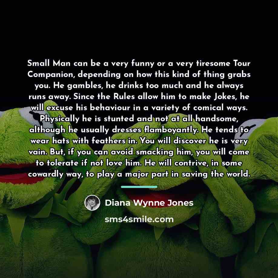 “Small Man can be a very funny or a very…” quote by Diana Wynne Jones