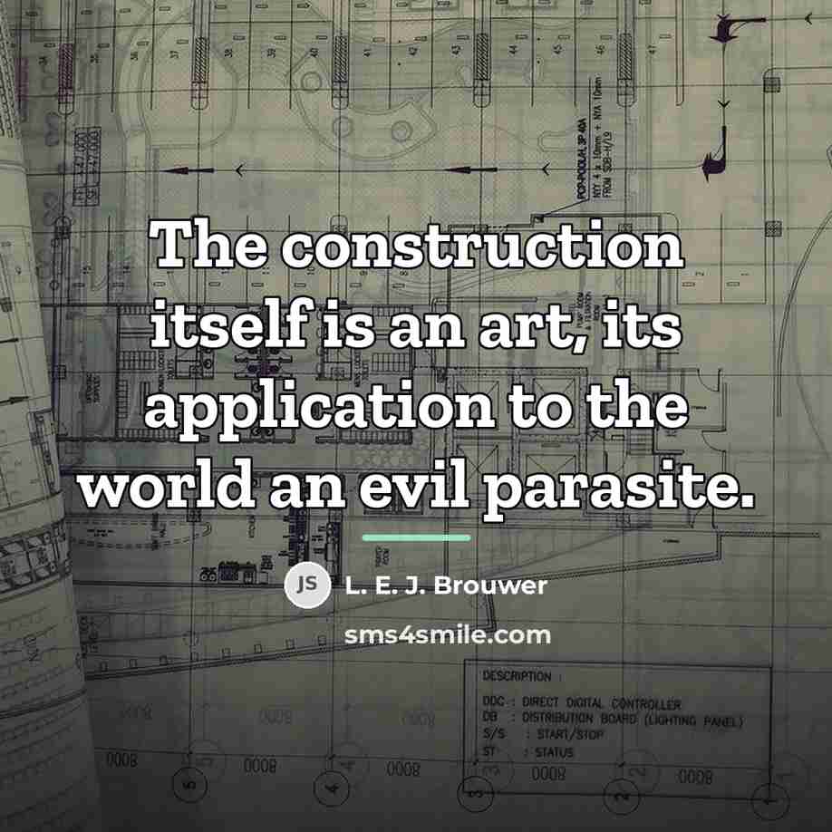 “The construction itself is an art, its application to the…” quote by L. E. J. Brouwer