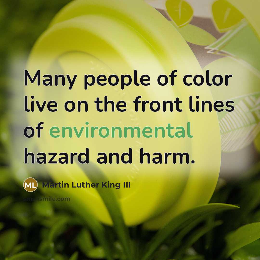 “Many people of color live on the front lines of…” quote by Martin Luther King III
