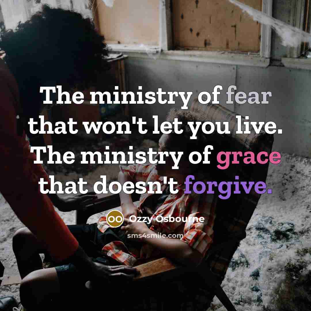 “The ministry of fear that won't let you live. The…” quote by Ozzy Osbourne