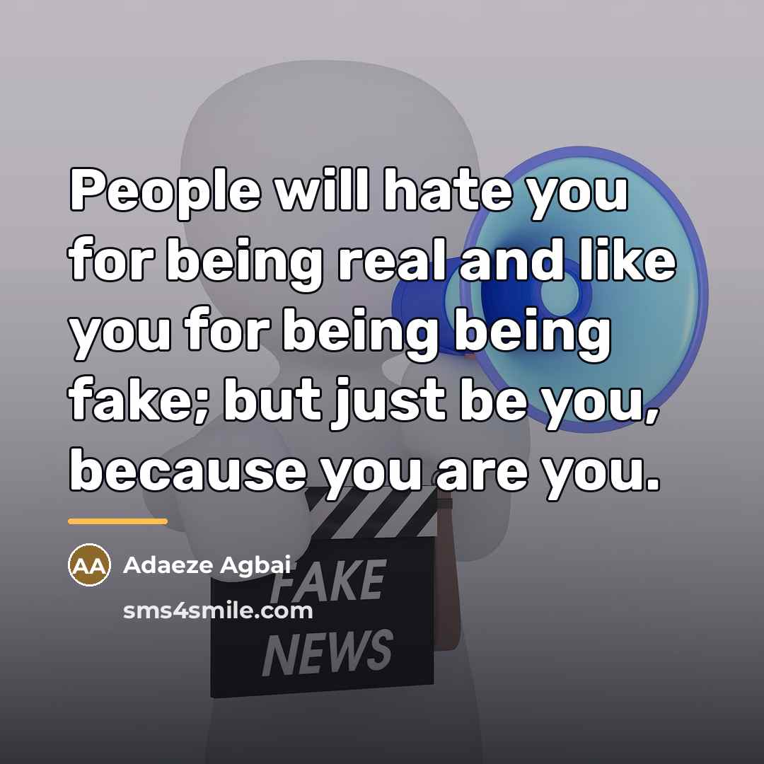 “People will hate you for being real and like you…” quote by Adaeze Agbai