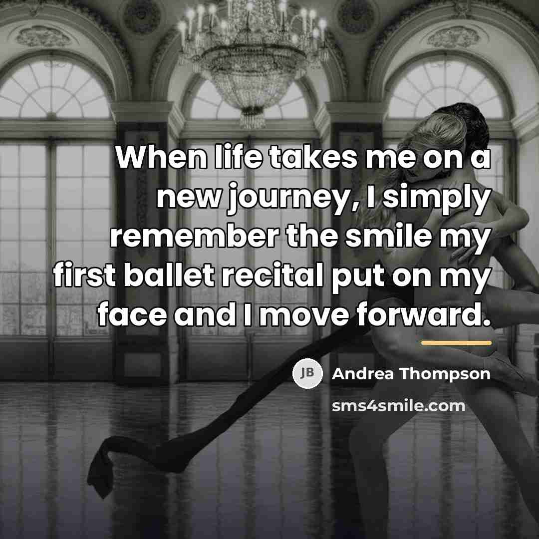 “When life takes me on a new journey, I simply…” quote by Andrea Thompson