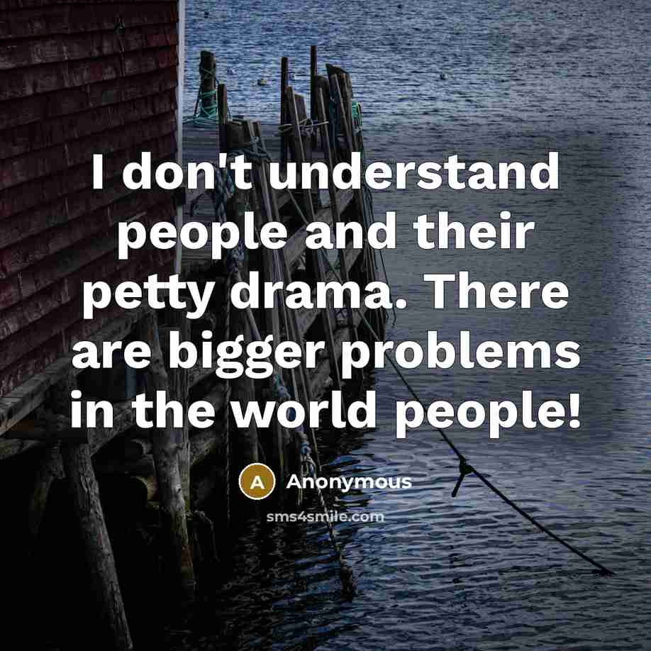 “I don't understand people and their petty drama. There are…” quote by Anonymous