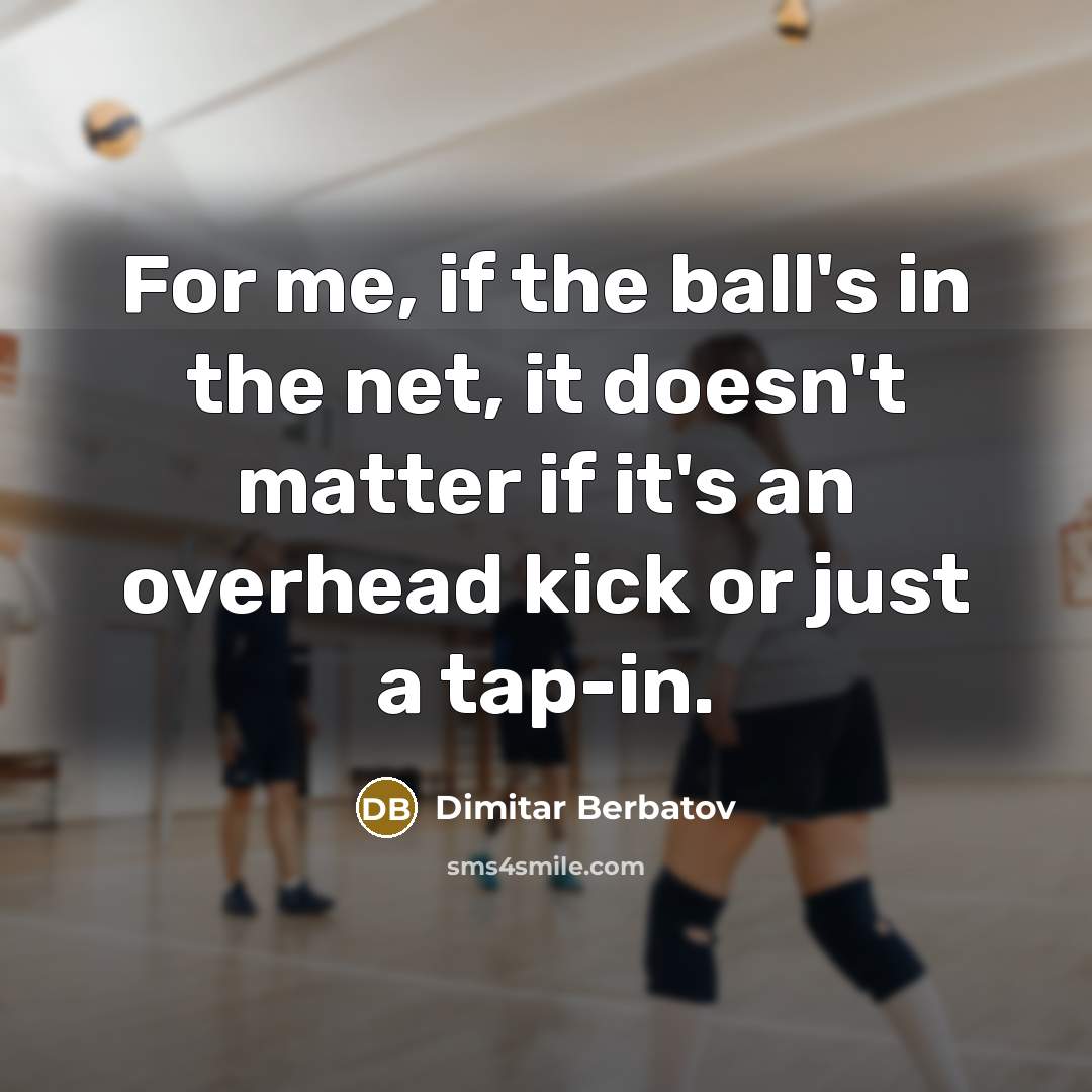 “For me, if the ball's in the net, it doesn't…” quote by Dimitar Berbatov
