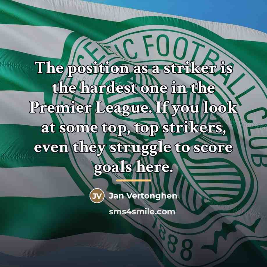 “The position as a striker is the hardest one in…” quote by Jan Vertonghen