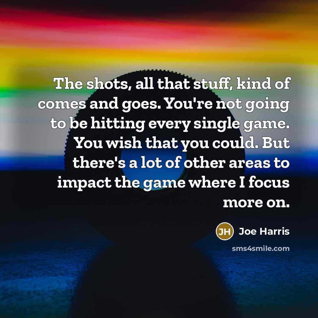“The shots, all that stuff, kind of comes and goes.…” quote by Joe Harris