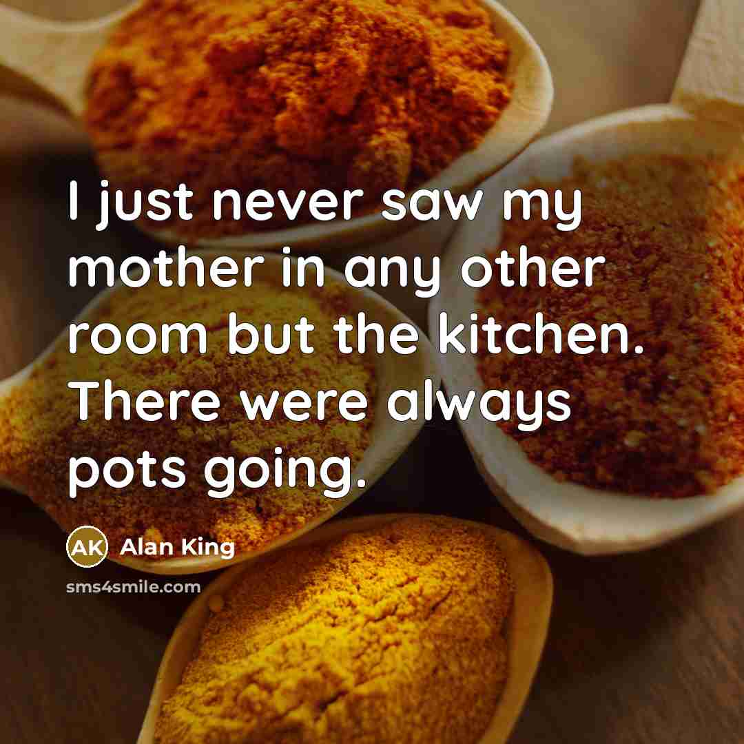 “I just never saw my mother in any other room…” quote by Alan King