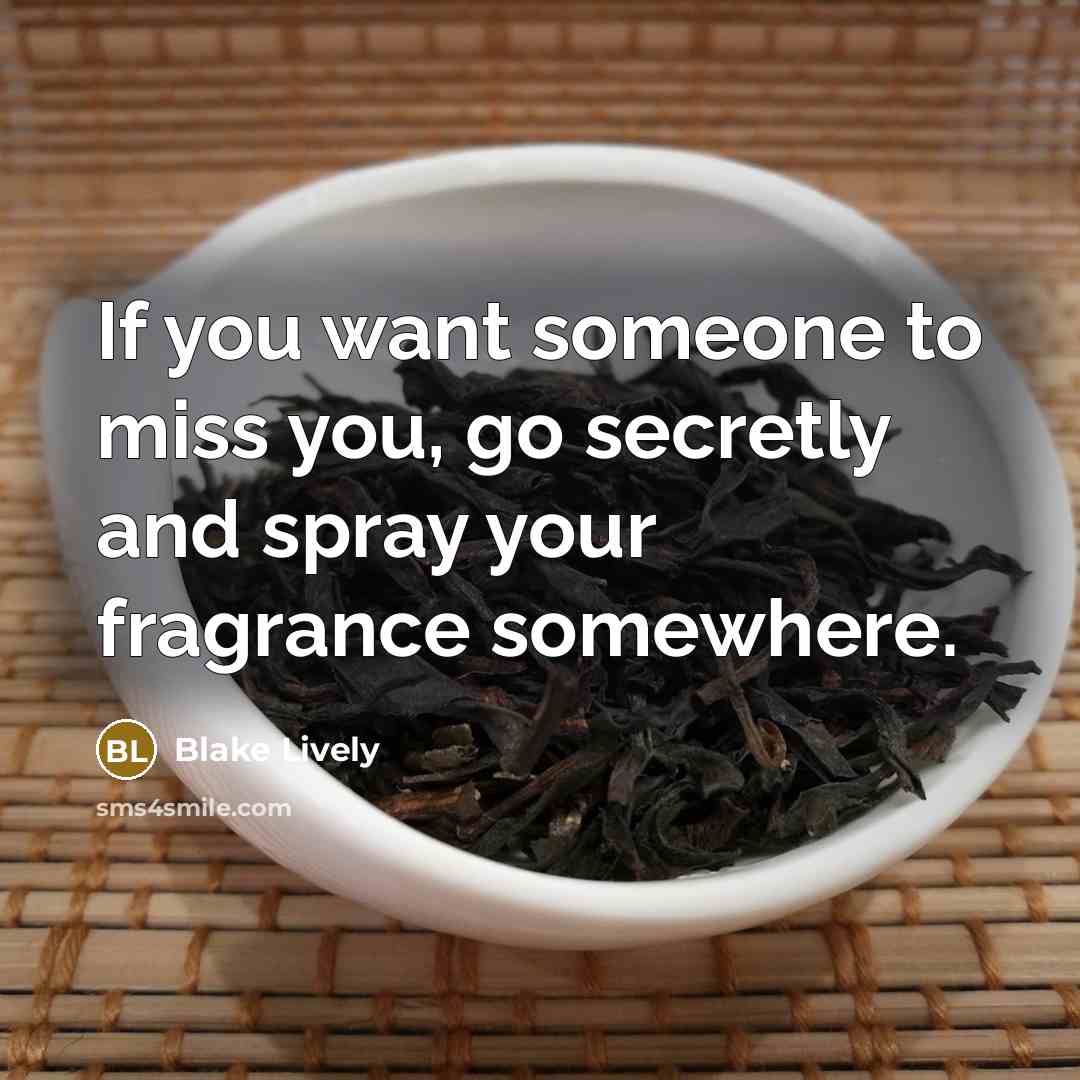 “If you want someone to miss you, go secretly and…” quote by Blake Lively