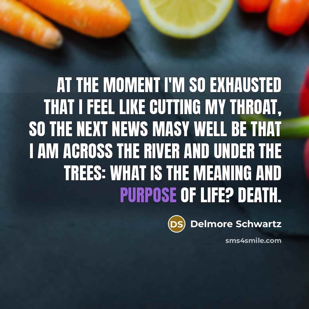 “At the moment I'm so exhausted that I feel like…” quote by Delmore Schwartz