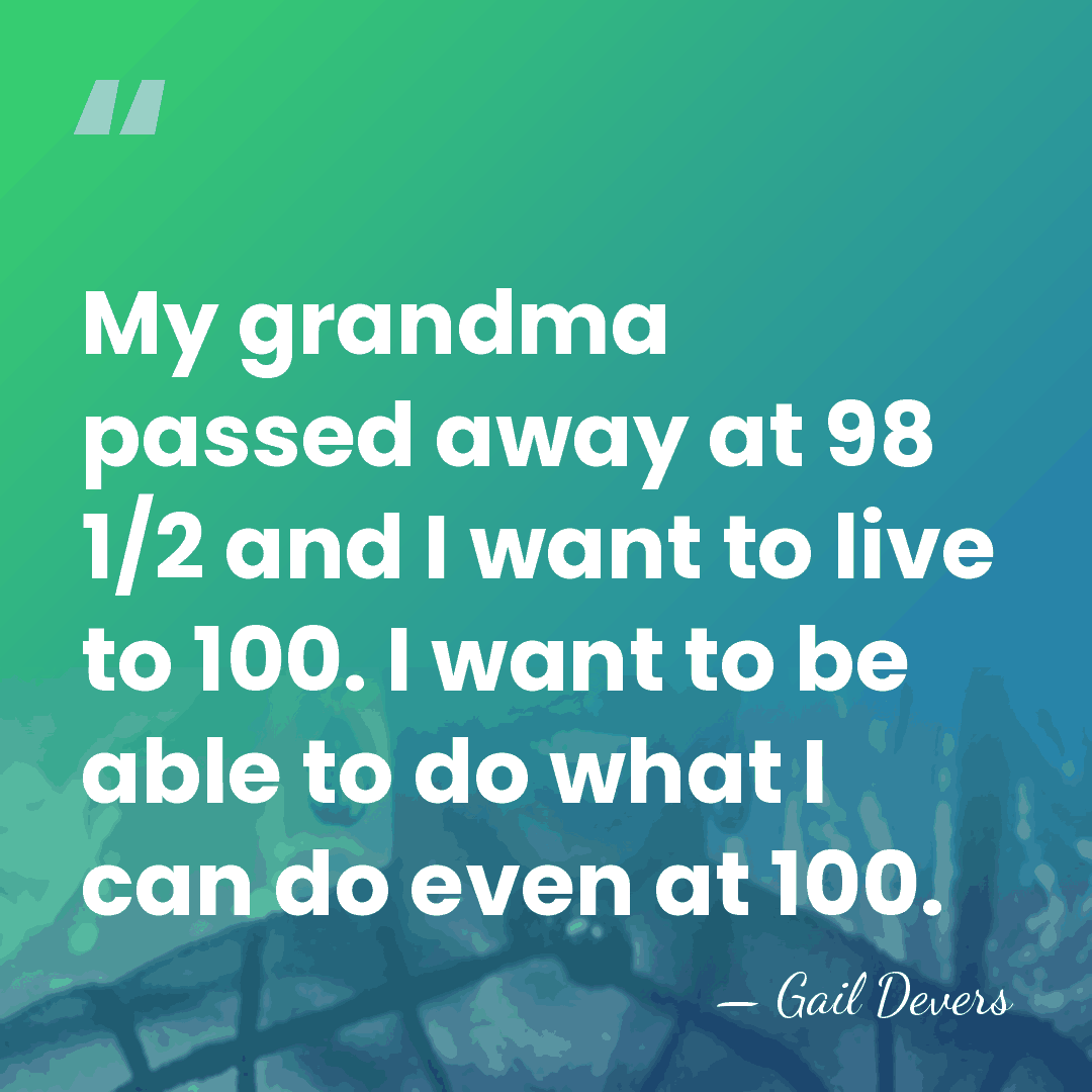 My grandma passed away at 98 1/2 and I want to live&hellip; - Gail Devers
