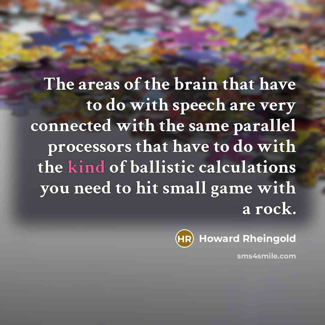 “The areas of the brain that have to do with…” quote by Howard Rheingold