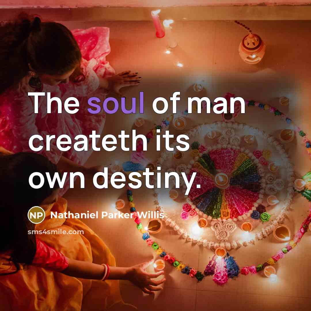 “The soul of man createth its own destiny.…” quote by Nathaniel Parker Willis
