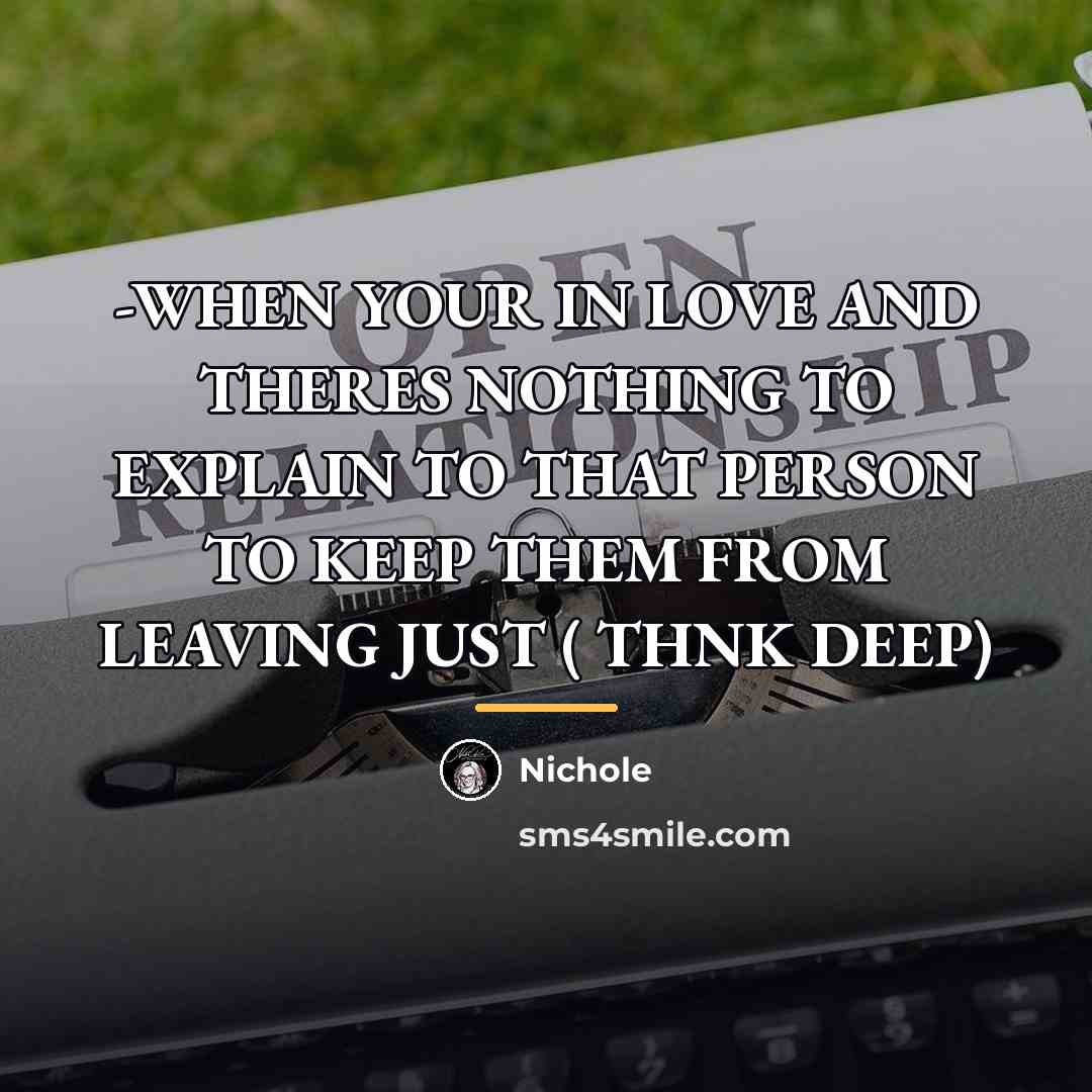 “-WHEN YOUR IN LOVE AND THERES NOTHING TO EXPLAIN TO…” quote by NICHOLE