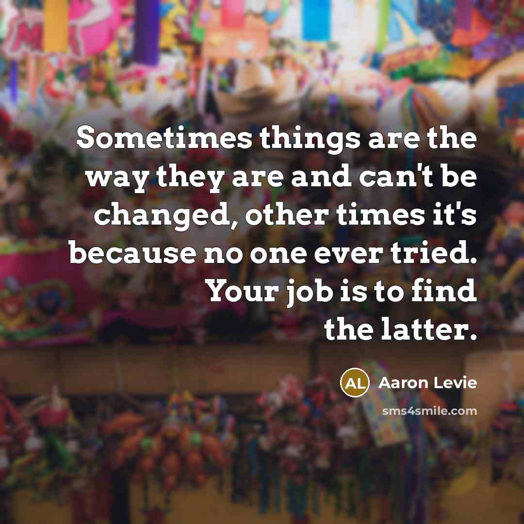 “Sometimes things are the way they are and can't be…” quote by Aaron Levie