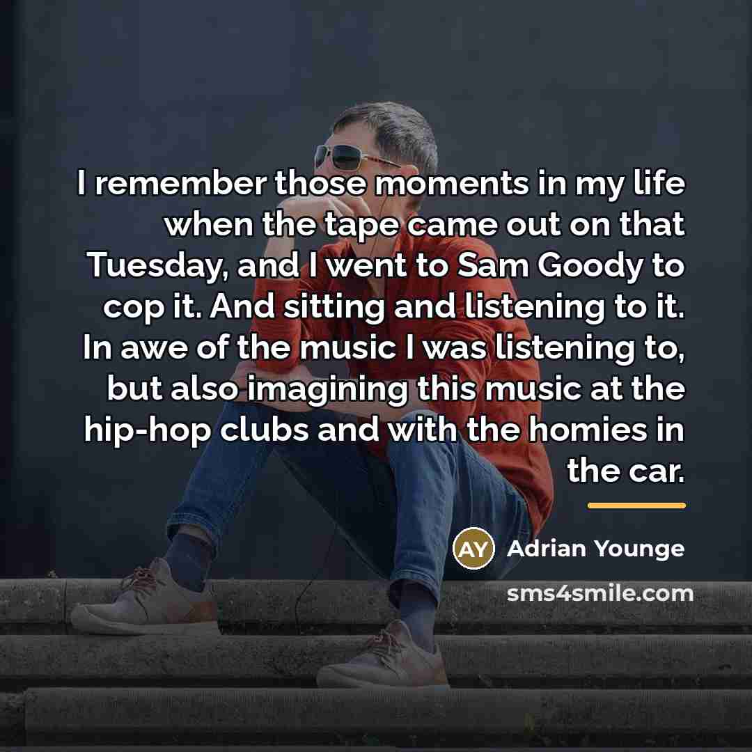 “I remember those moments in my life when the tape…” quote by Adrian Younge