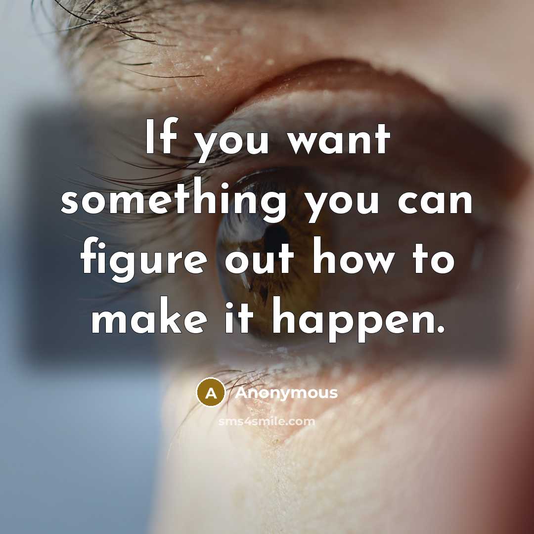 “If you want something you can figure out how to…” quote by Anonymous