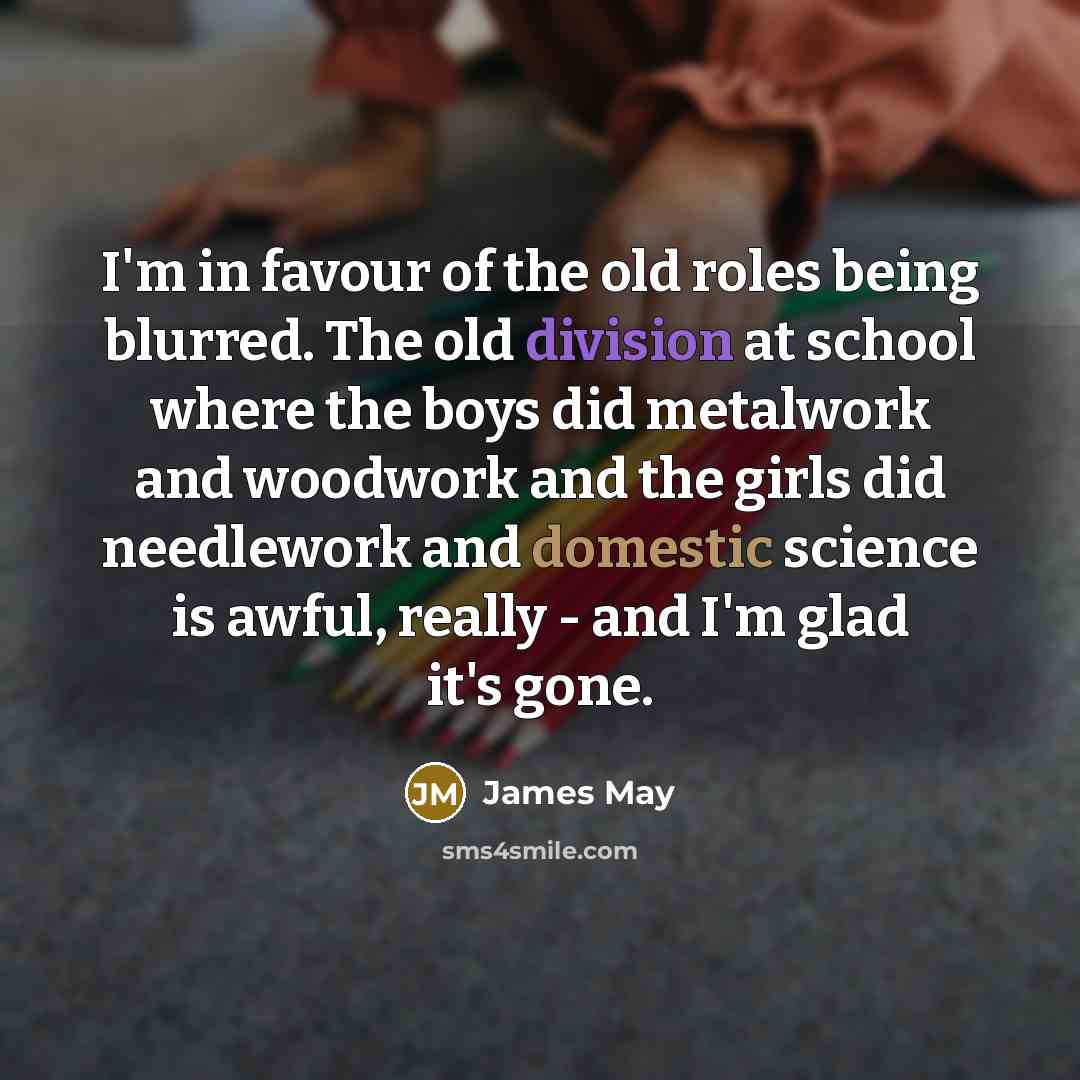 “I'm in favour of the old roles being blurred. The…” quote by James May