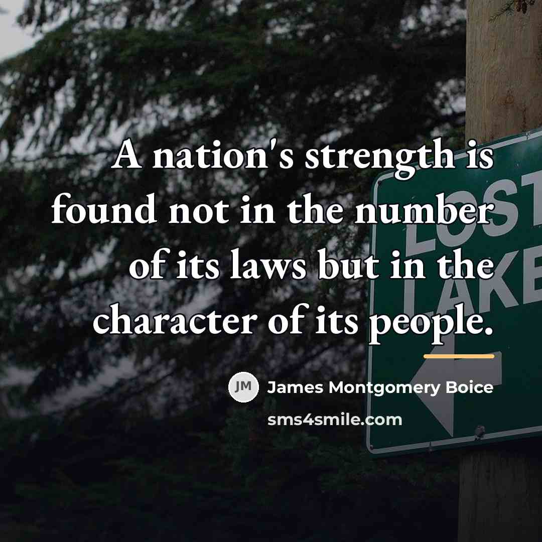 “A nation's strength is found not in the number of…” quote by James Montgomery Boice