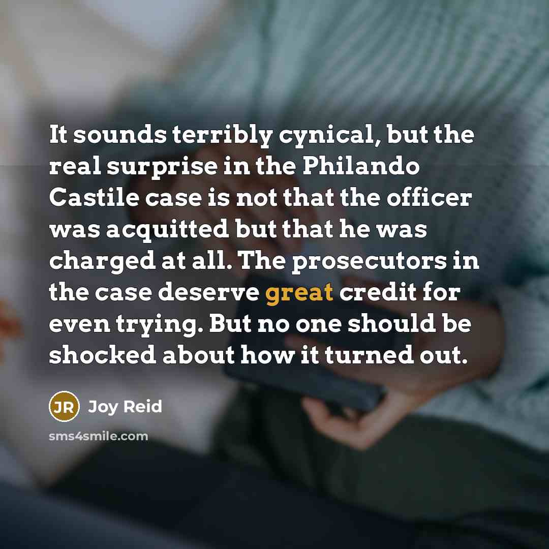 “It sounds terribly cynical, but the real surprise in the…” quote by Joy Reid