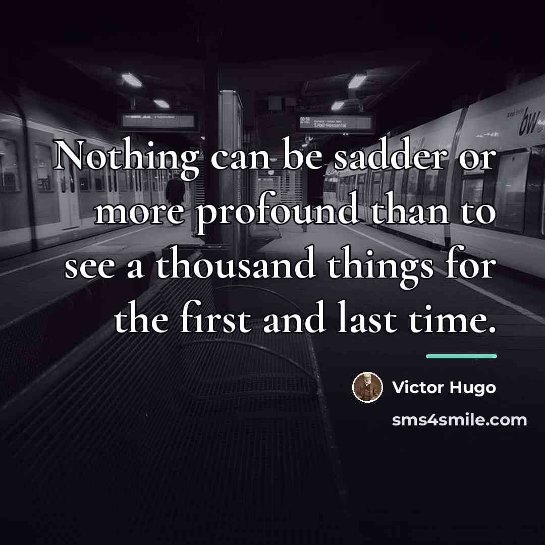 “Nothing can be sadder or more profound than to see…” quote by Victor Hugo