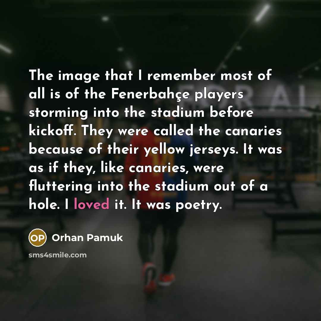“The image that I remember most of all is of…” quote by Orhan Pamuk