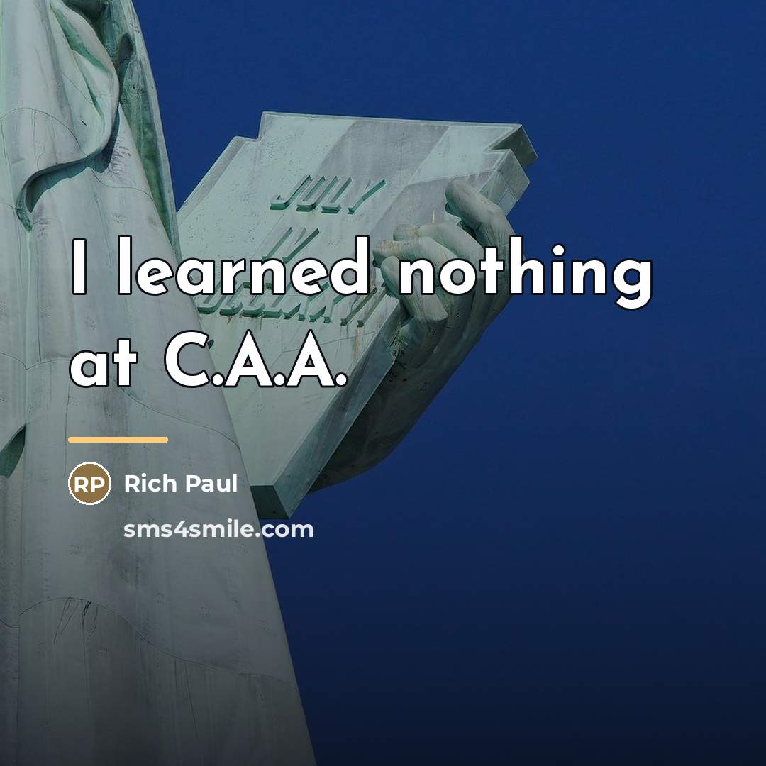 “I learned nothing at C.A.A.…” quote by Rich Paul