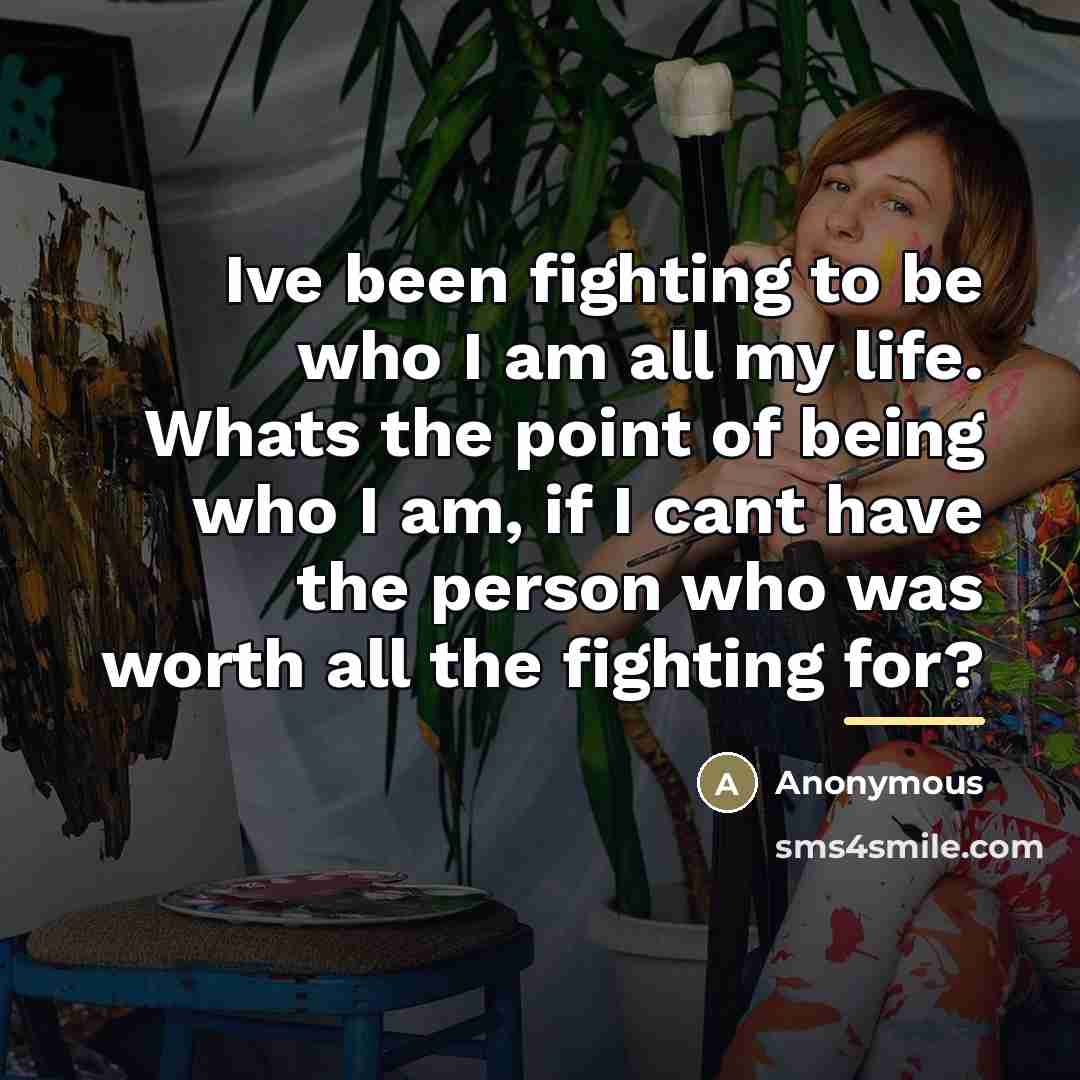 “Ive been fighting to be who I am all my…” quote by SD Lennox
