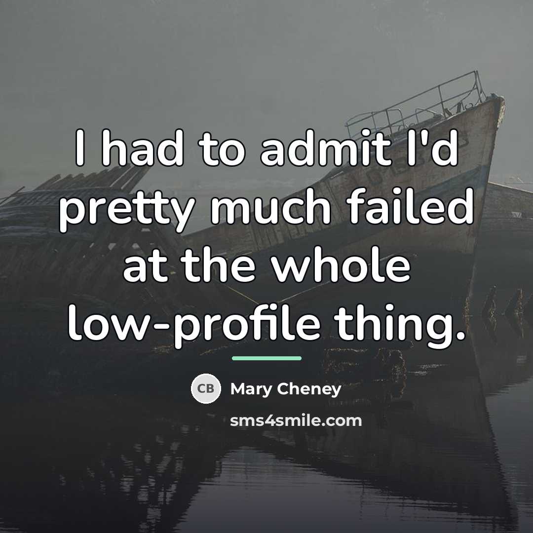 “I had to admit I'd pretty much failed at the…” quote by Mary Cheney