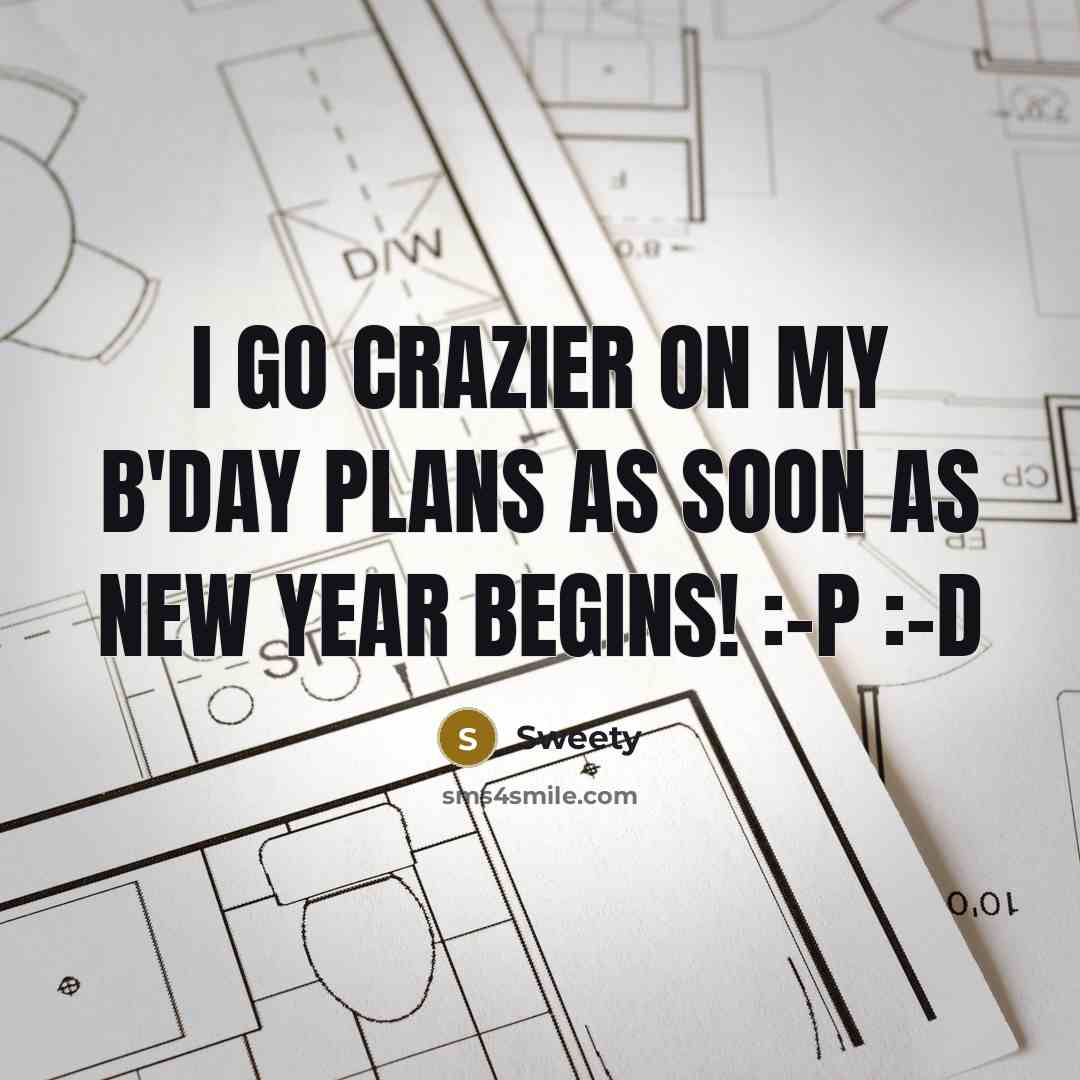“I go crazier on my b'day plans as soon as…” quote by Sweety