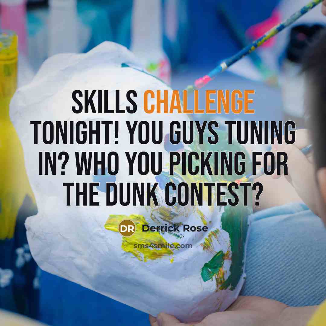 “Skills Challenge tonight! You guys tuning in? Who you picking…” quote by Derrick Rose