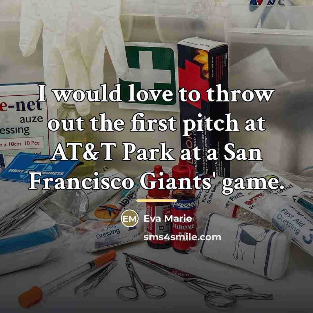 “I would love to throw out the first pitch at…” quote by Eva Marie