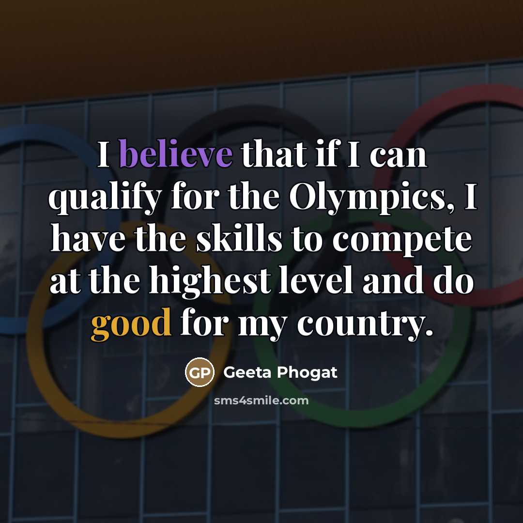 “I believe that if I can qualify for the Olympics,…” quote by Geeta Phogat